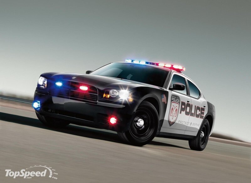 police car in motion