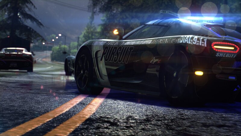 Police Car in Pursuit