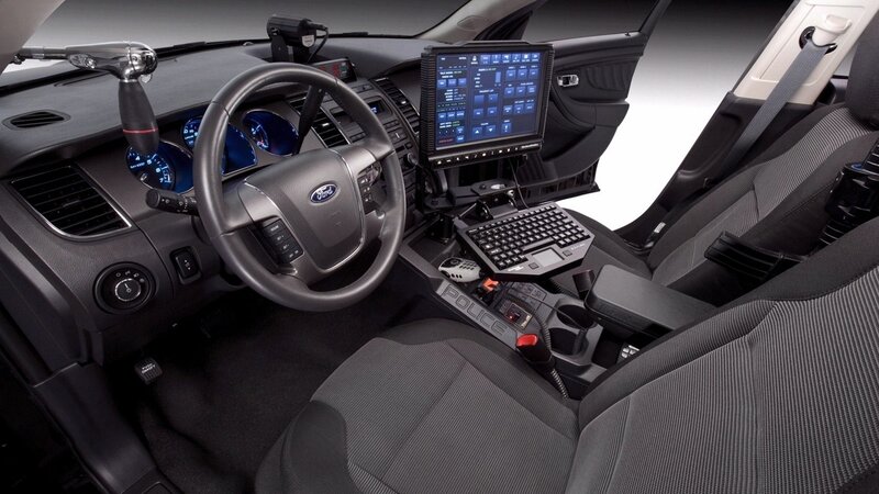 Police Car Interior — Black, Functional