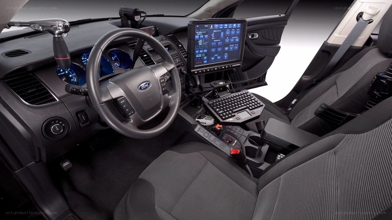 police car interior dashboard