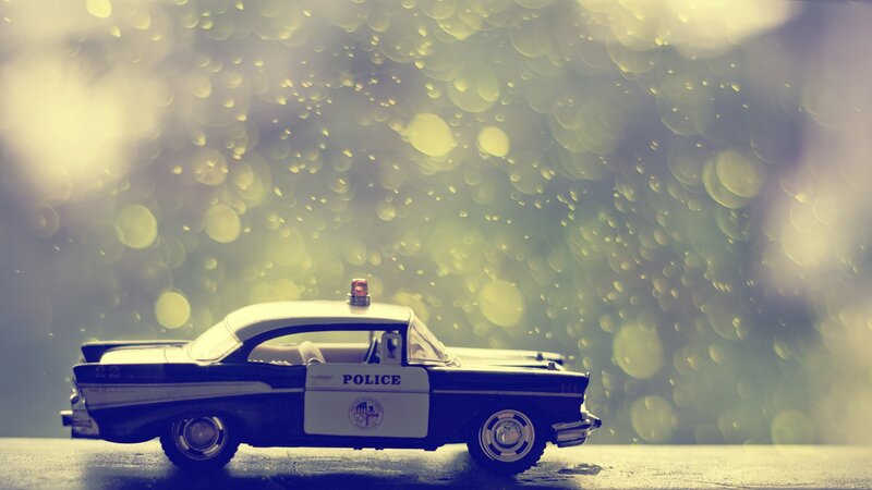 Police Car Model — Black