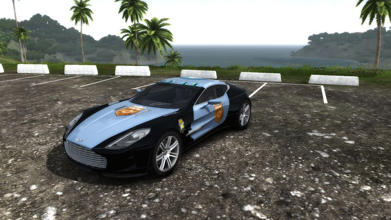 Police Car on Asphalt