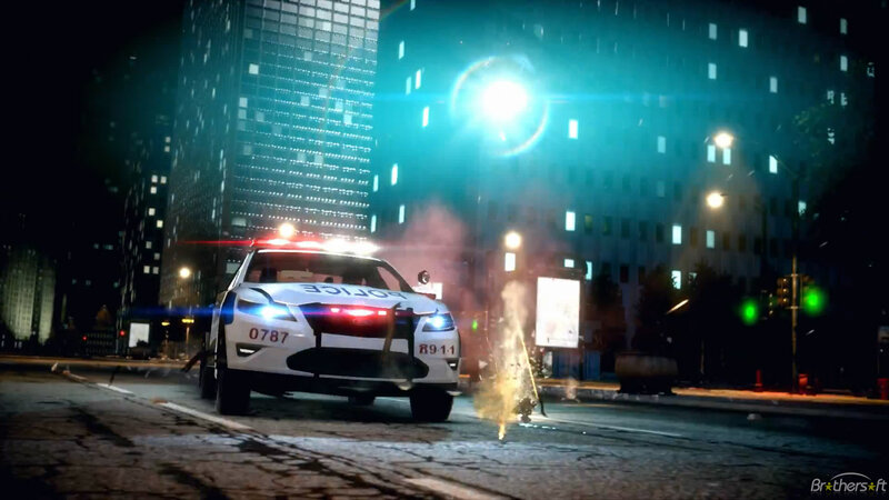 Police Car on Street