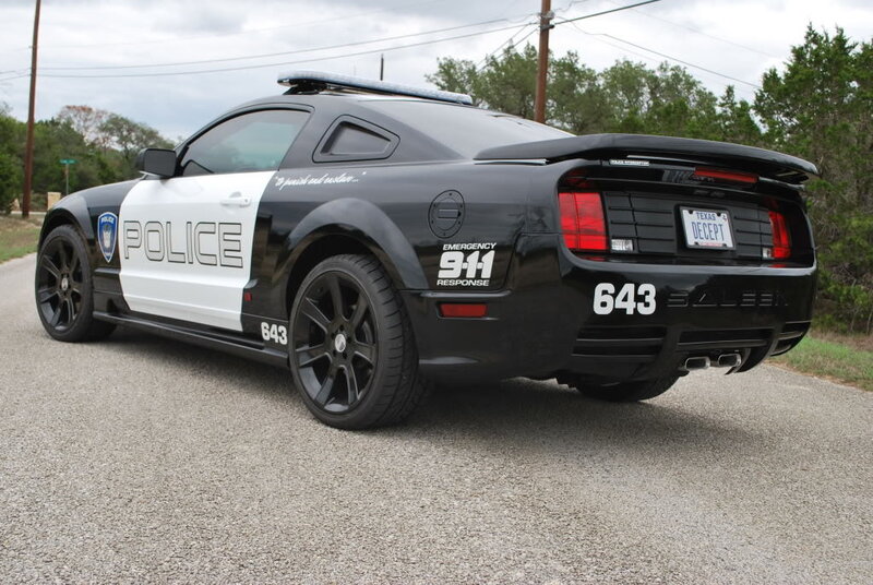 police car on the road