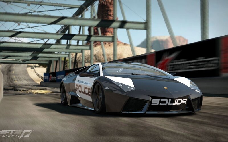 Police Car on Track
