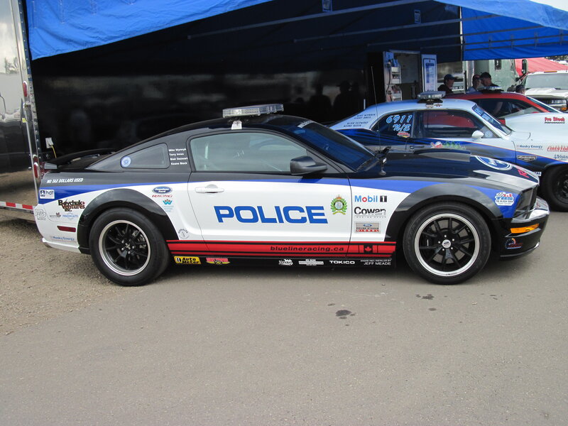 Police Car on Track — White