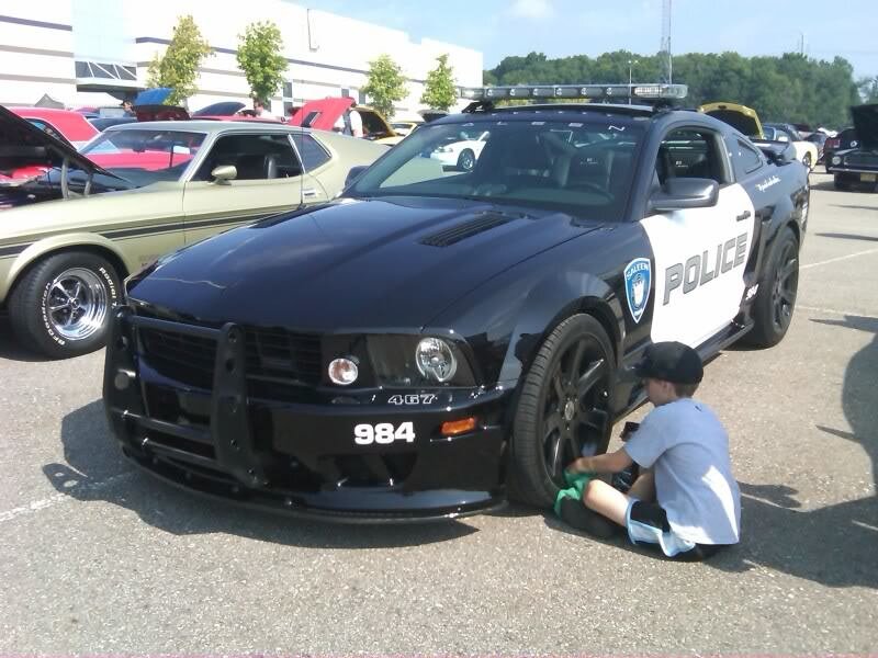Police Car with Boy