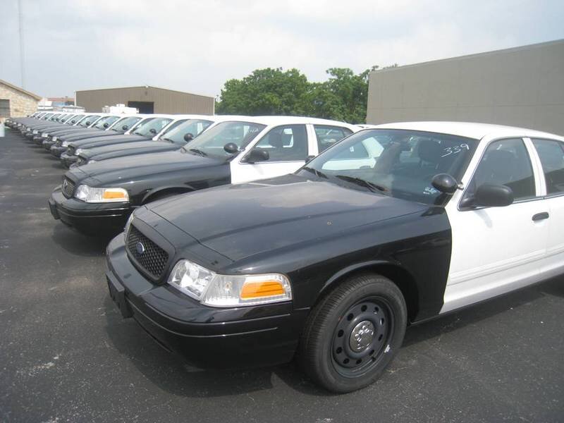 Police Cars in a Row