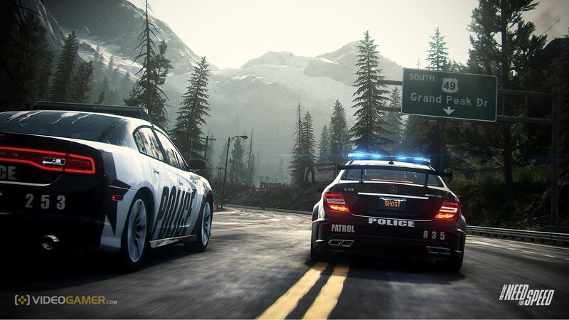 Police Cars on Mountain Road