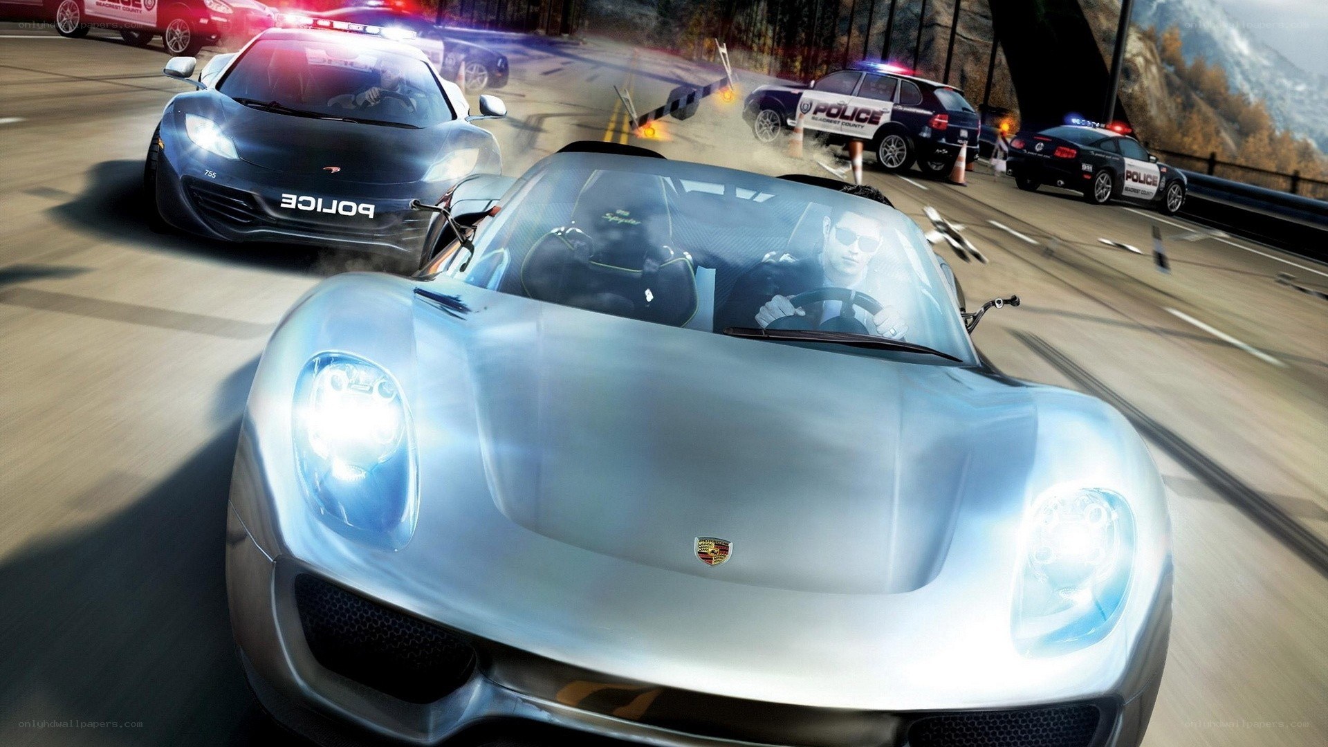 Police chase in high-speed race