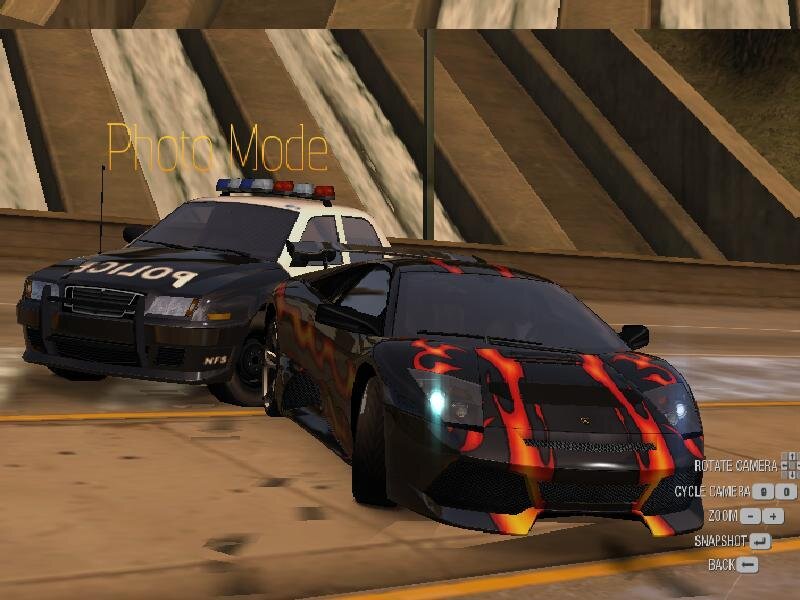 Police chase in photo mode