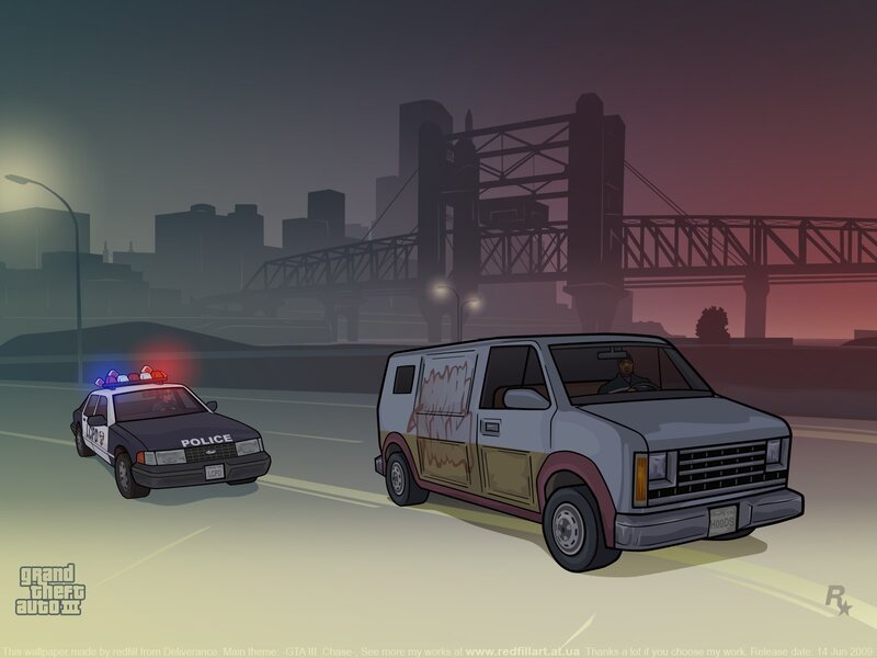 Police chase in Vice City