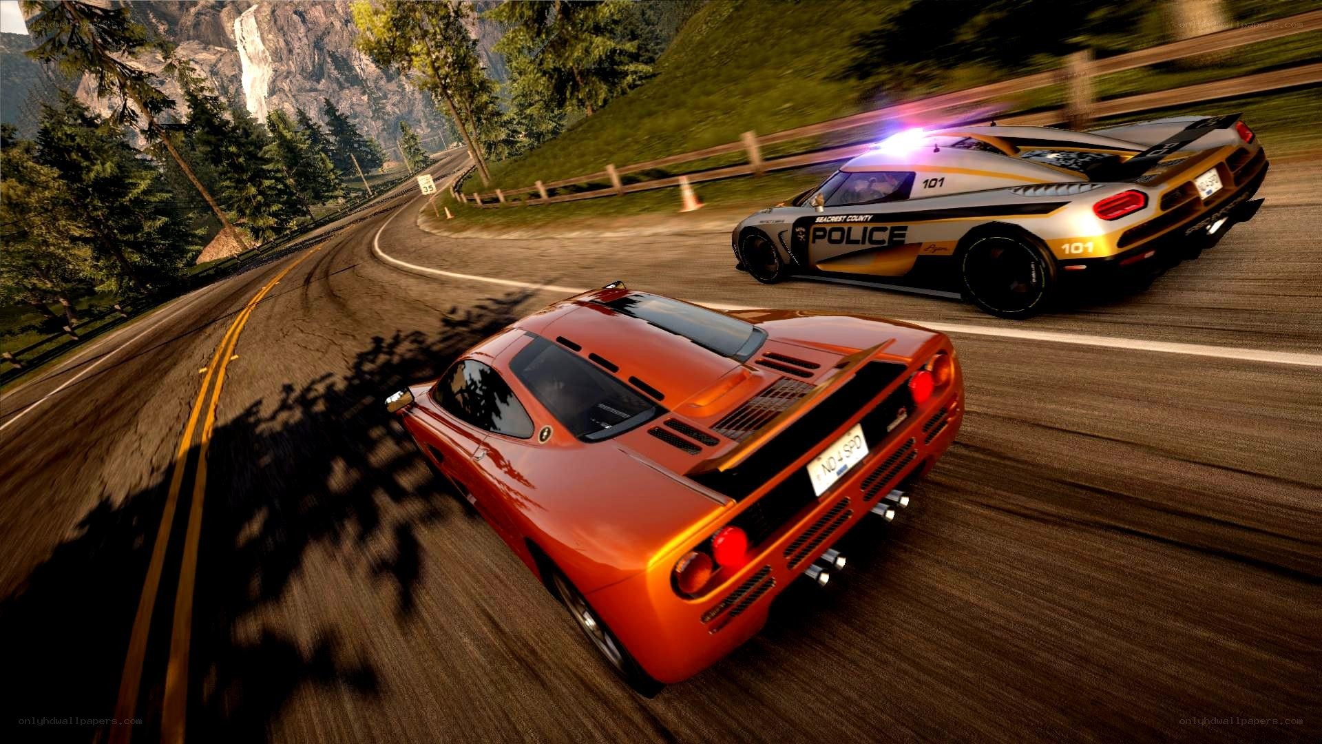 police chase on mountain road