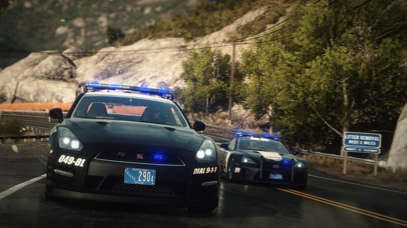 police chase on mountain road