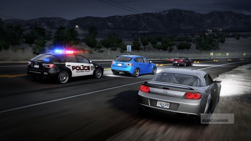 Police Chase on Road — Black