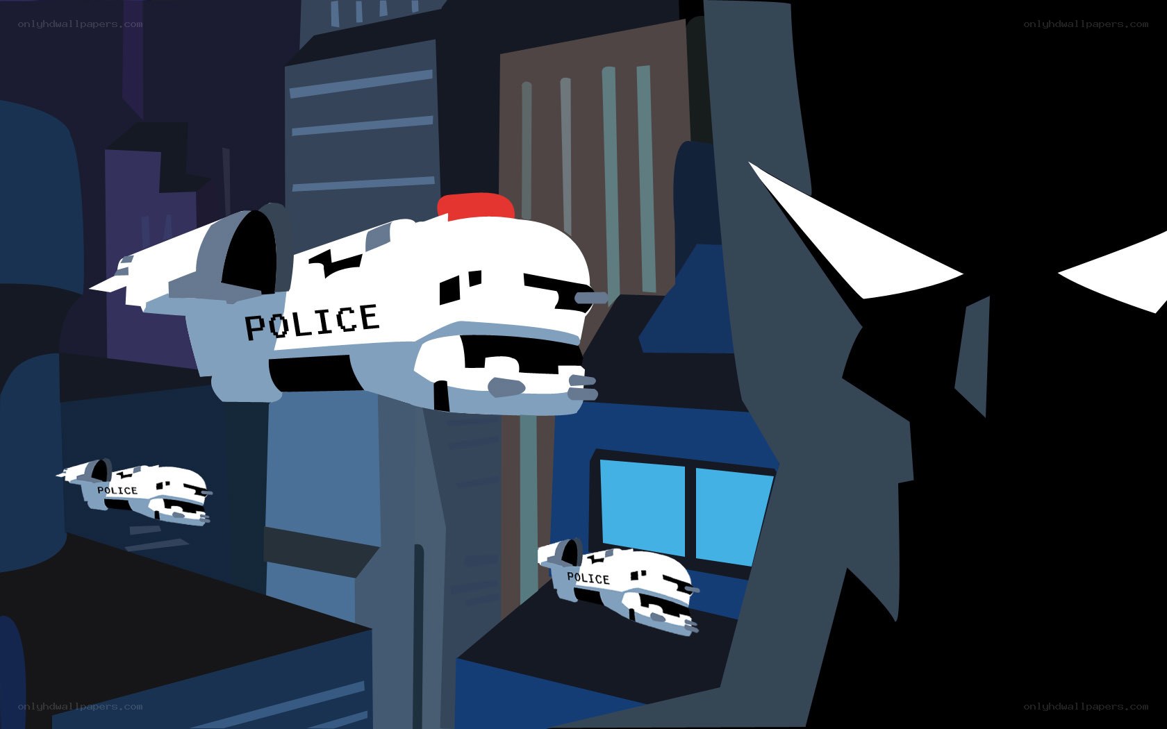 Police drones in city