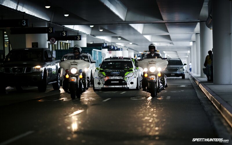 police escort for race car