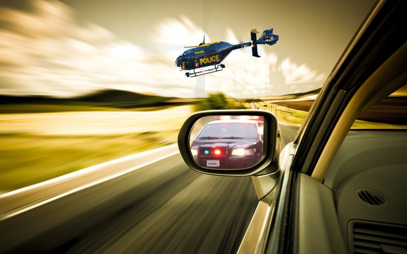 Police Helicopter Chase — Blue