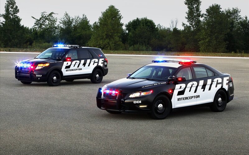 Police interceptors on tarmac