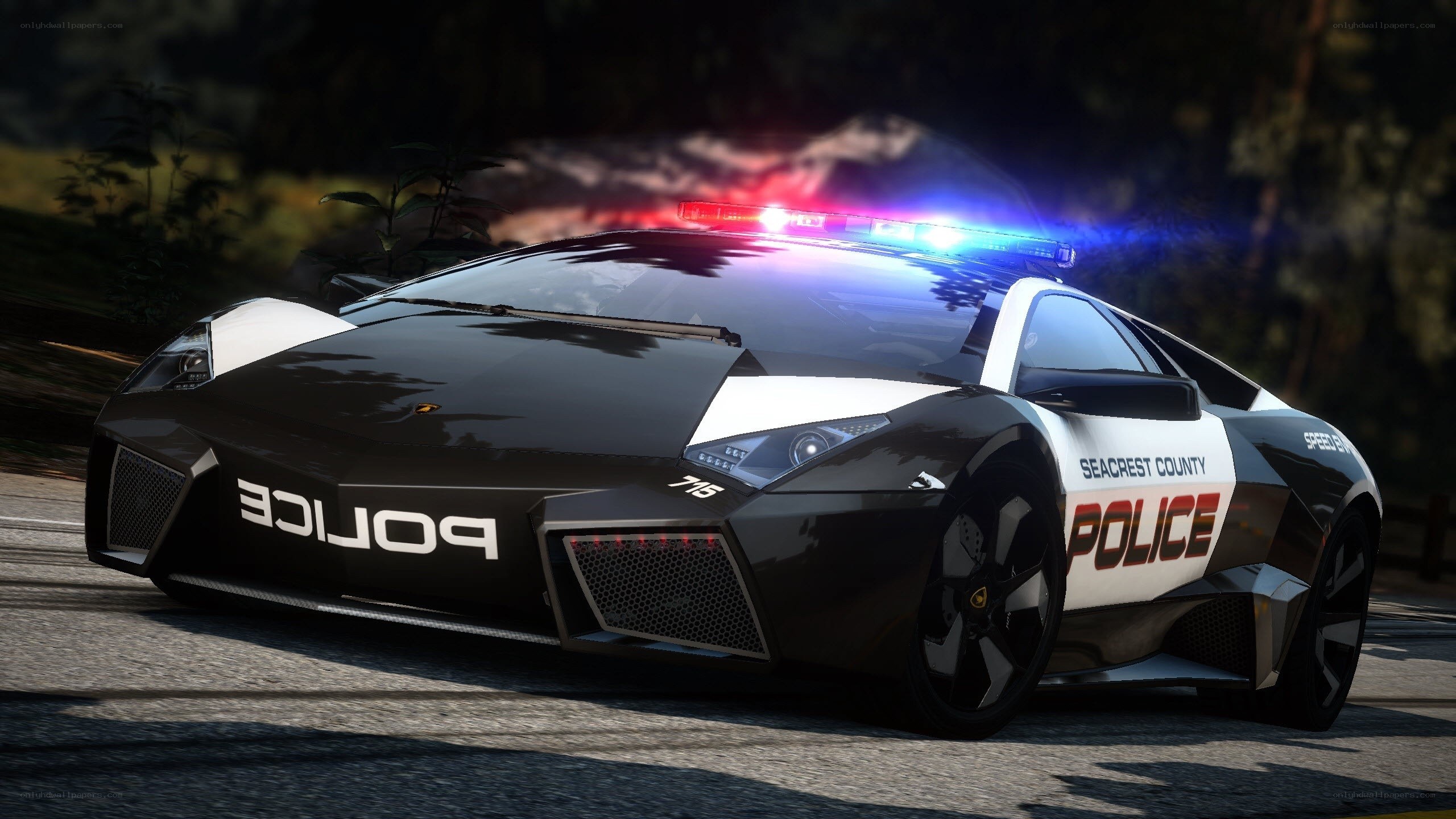 police lamborghini in motion