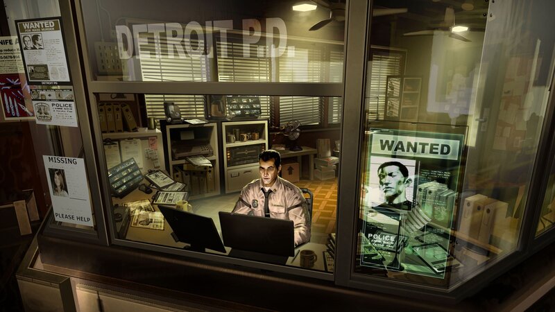 Police Officer at Desk