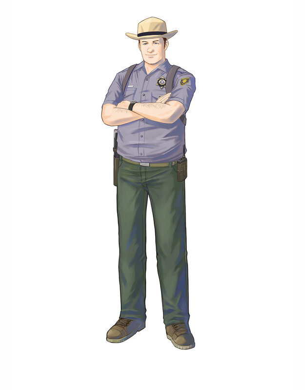 police officer character illustration