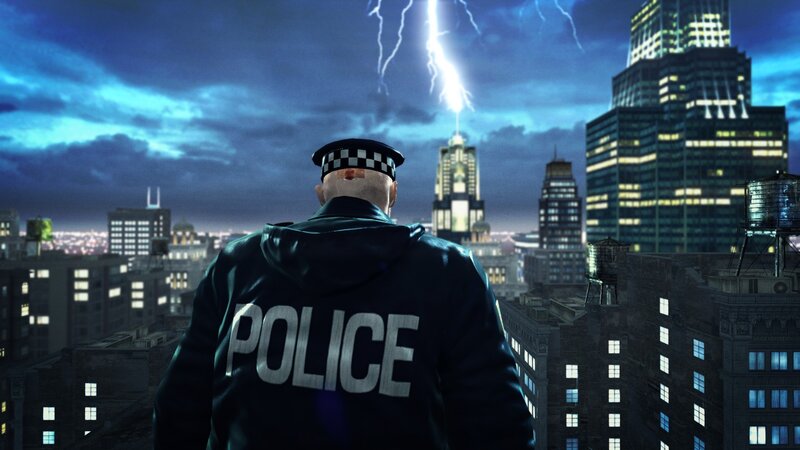 Police Officer on Rooftop
