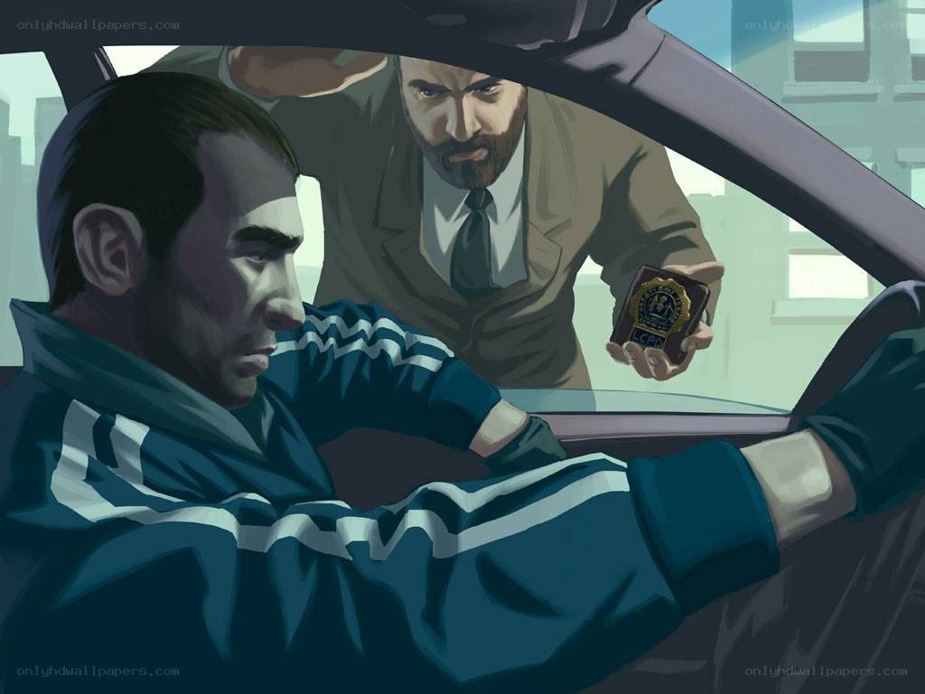 Police officer stops a driver