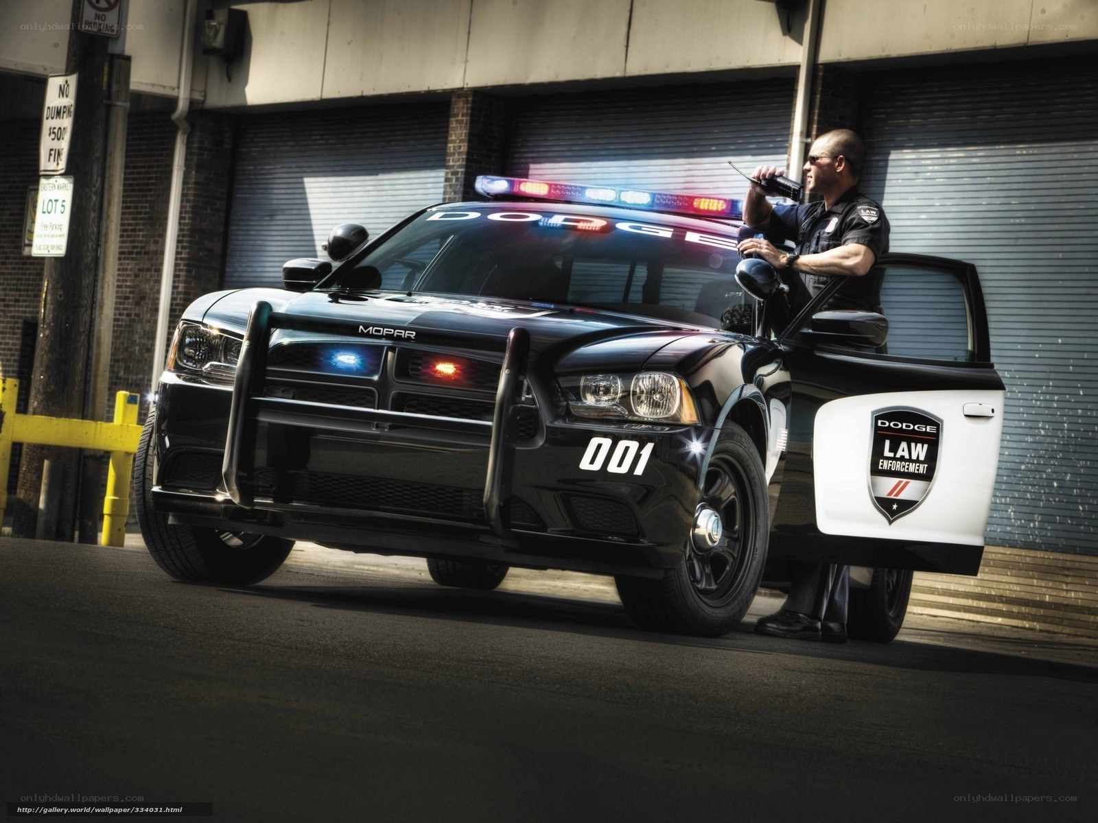 Police officer with Dodge Charger