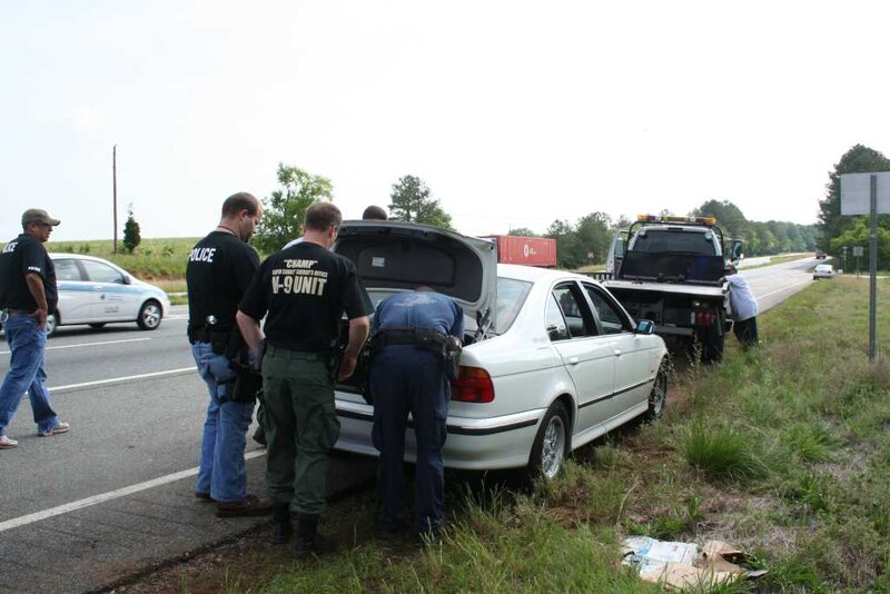 Police Officers at Car Accident