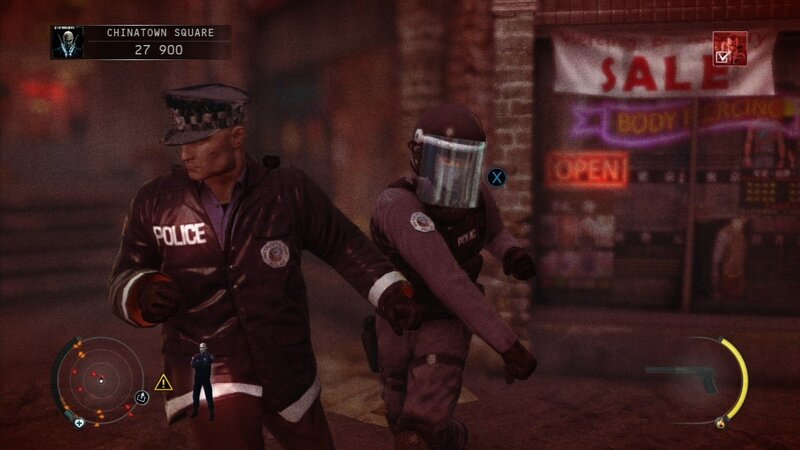 Police officers in Chinatown Square