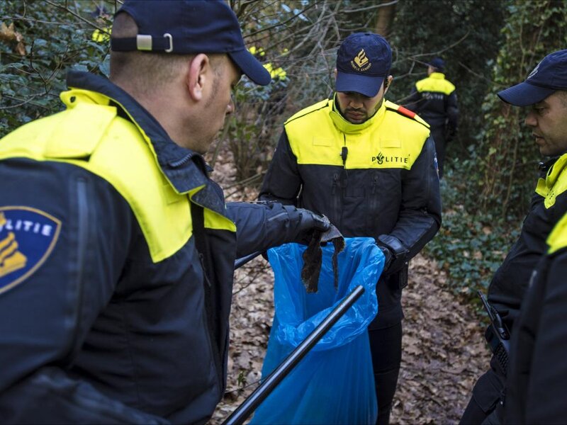 Police Officers in Forest — Black