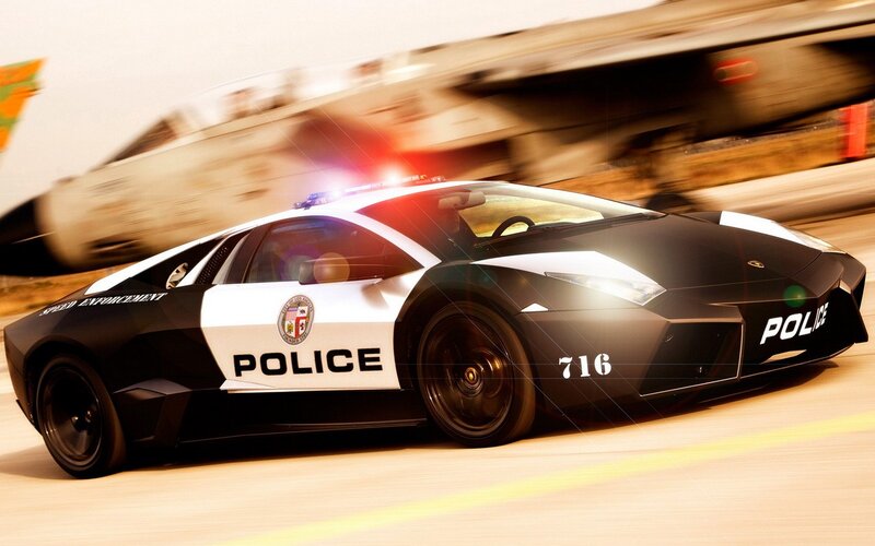 Police Sports Car — Black