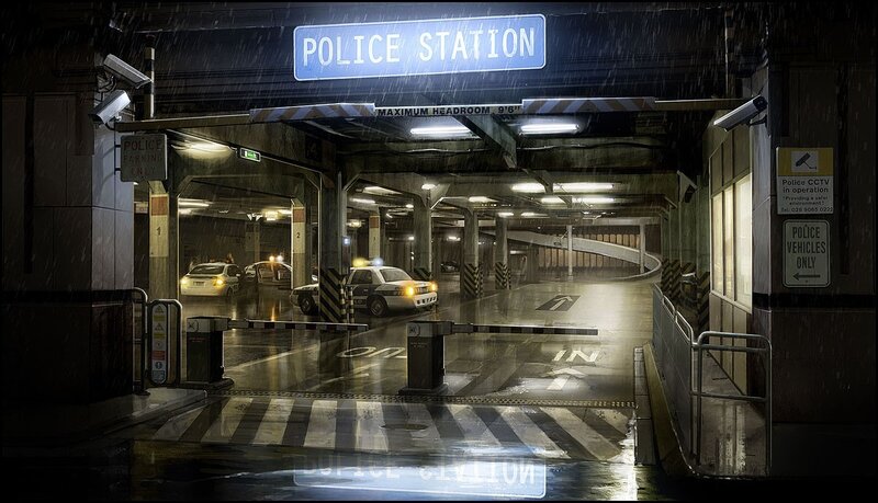 Police station parking garage