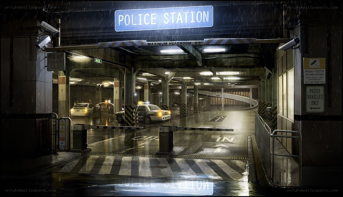 Police station parking garage