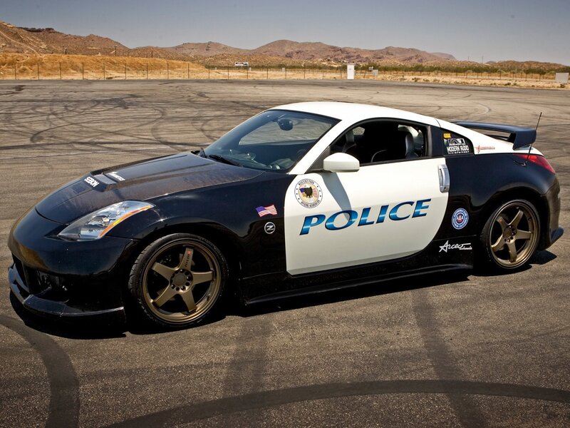police-themed sports car