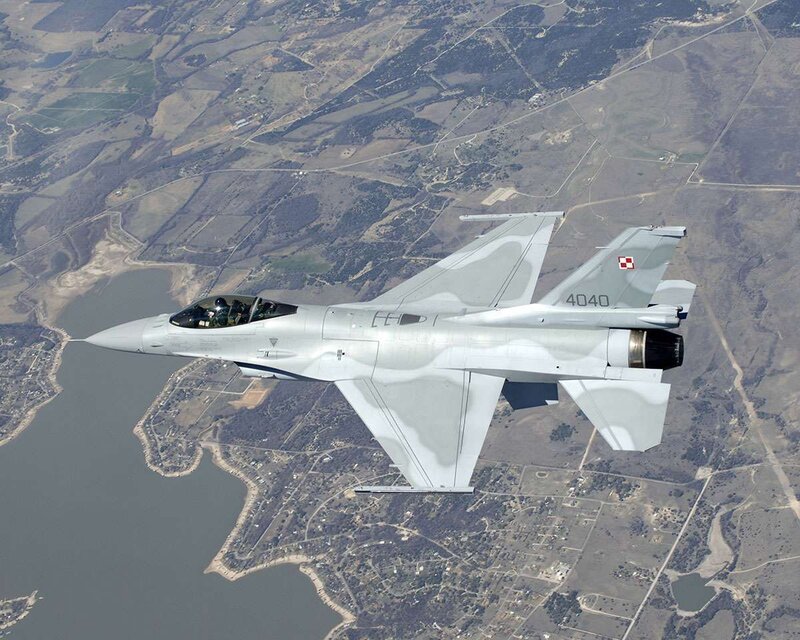 Polish Air Force F-16 in flight