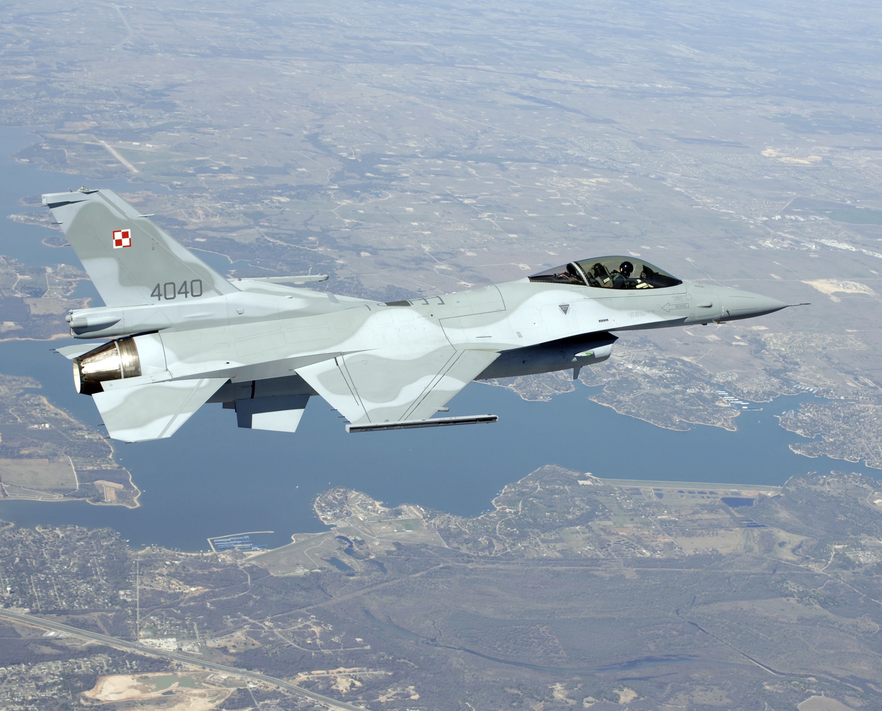 Polish Air Force F-16 in flight