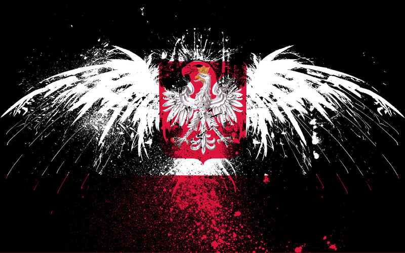 Polish eagle with grunge effect