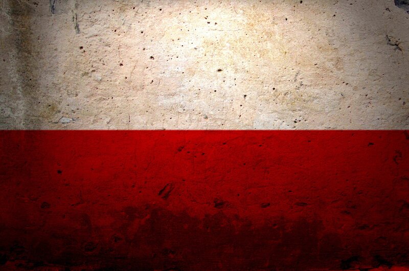 Polish Flag on Wall — Red, Neutral