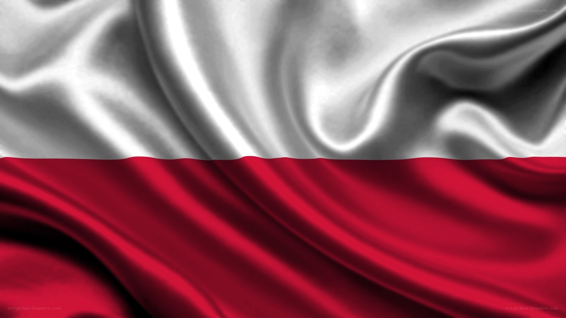 Polish flag waving