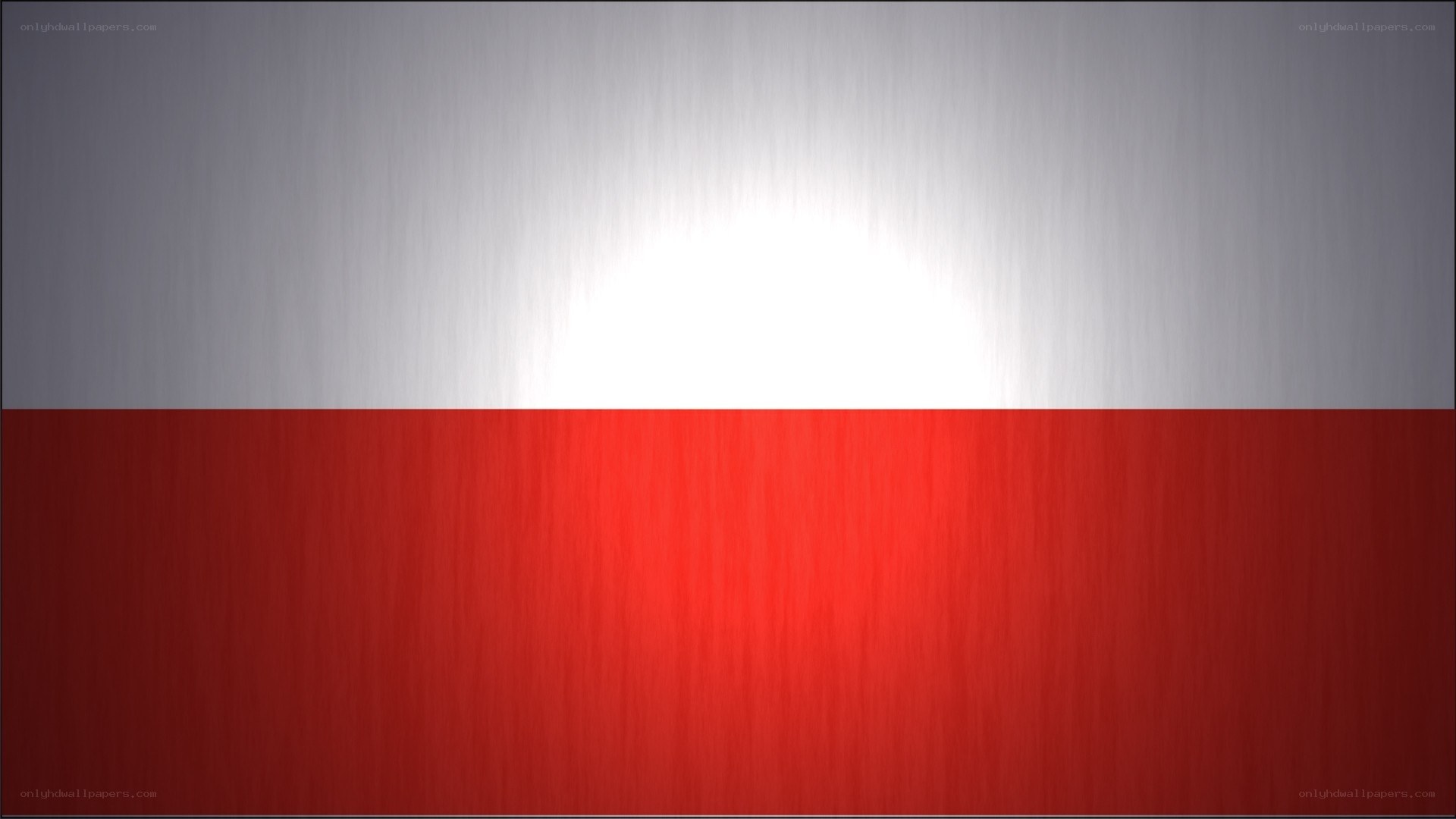 Polish flag with brushed metal texture