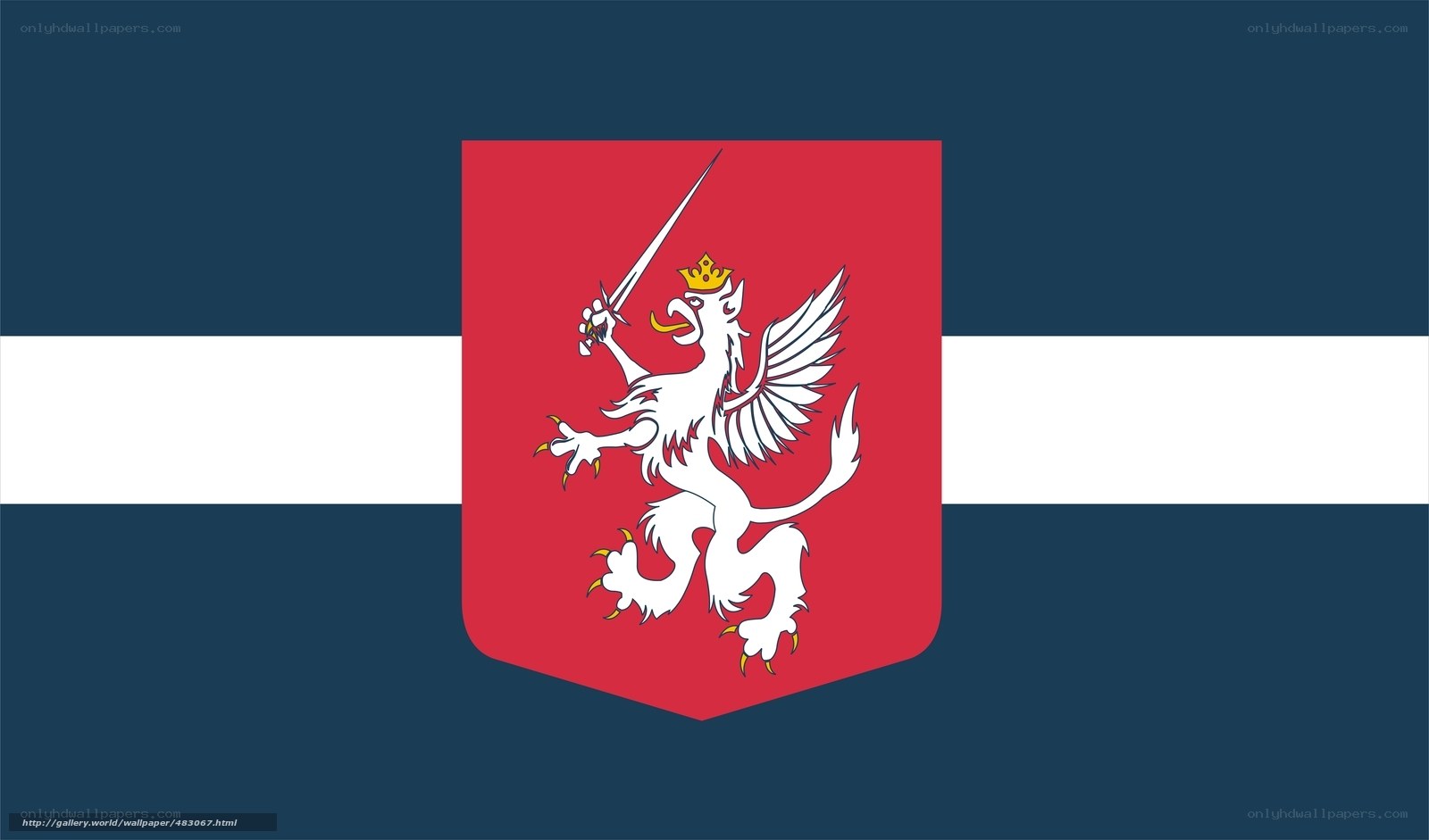 Polish flag with coat of arms