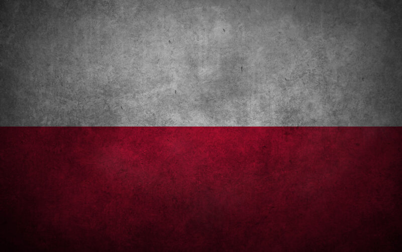 Polish flag with grunge texture