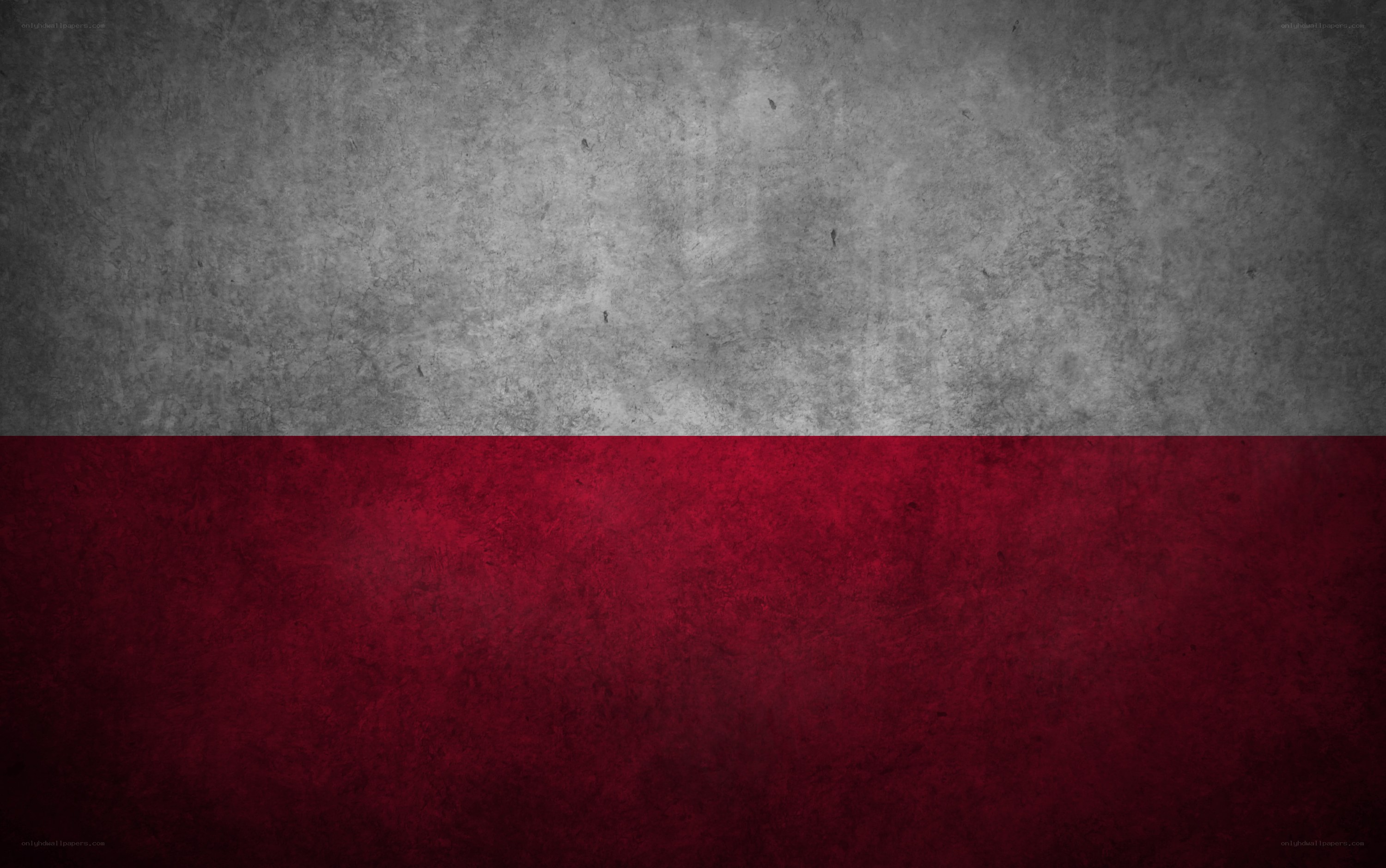 Polish flag with grunge texture