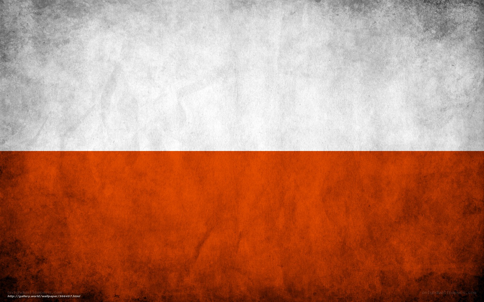 Polish flag with grunge texture