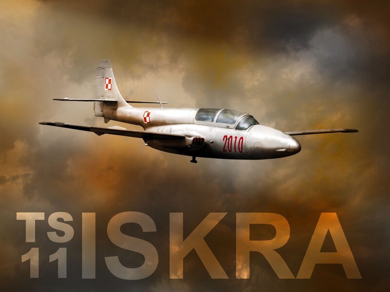 Polish jet aircraft in flight