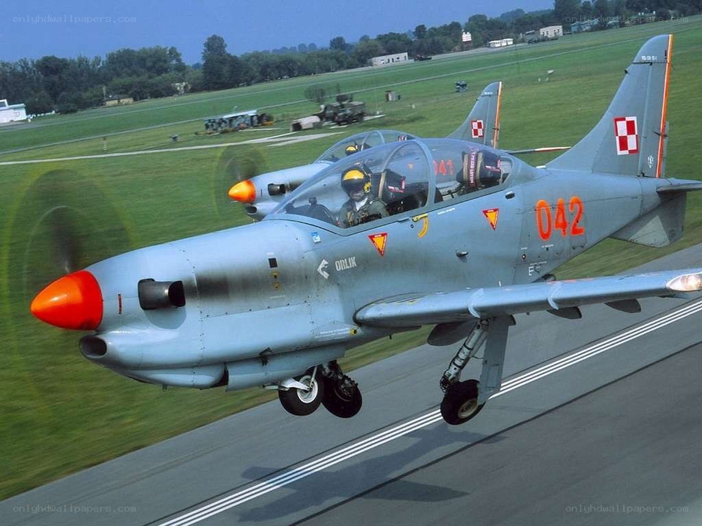 Polish jet aircraft on runway
