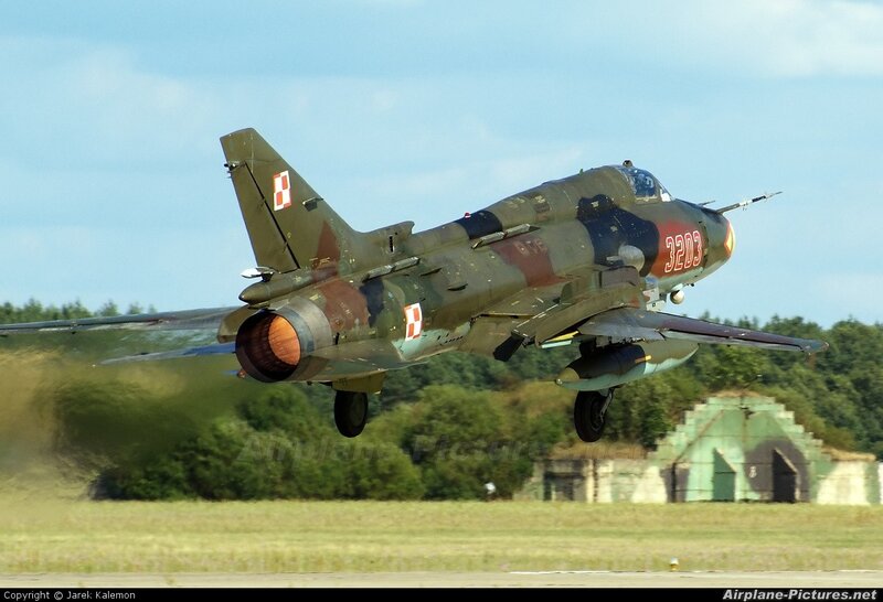Polish jet taking off