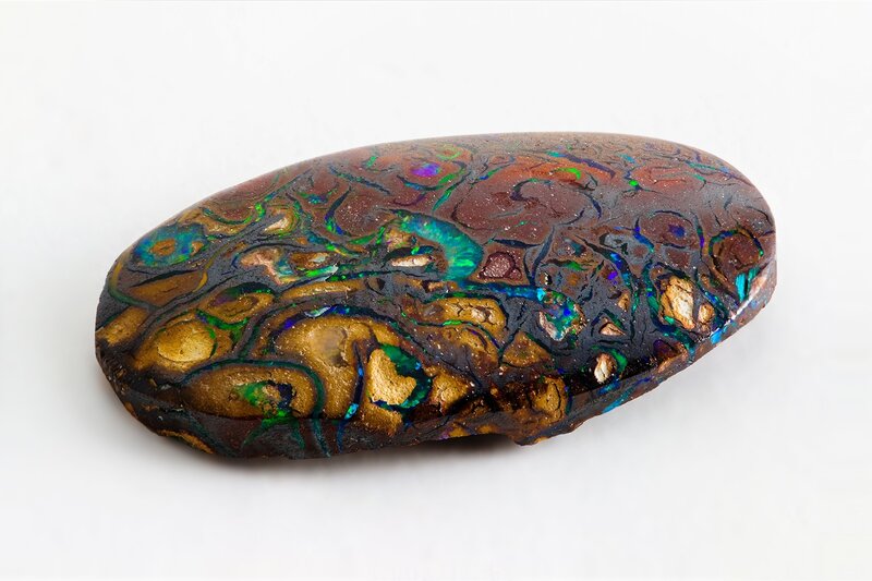 Polished Opal Stone — Brown